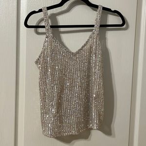 Silver sequin top from altar’d state. Perfect for holiday parties.